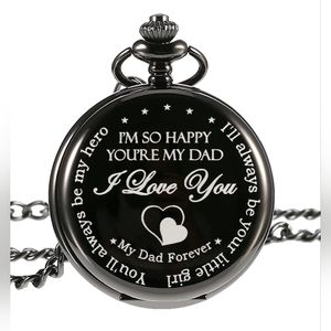 Hicarer I'll Always Be Your Little Girl, You'll Always Be My Hero Pocket Watch